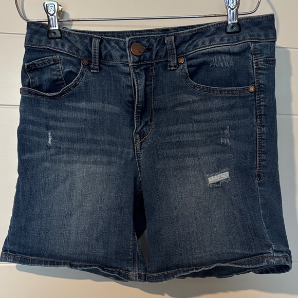 1822 Denim Dark Blue Jean Shorts - Picture 1 of 5